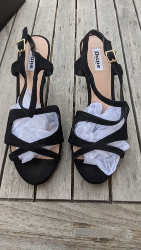 Dune ladies black suede - dune,