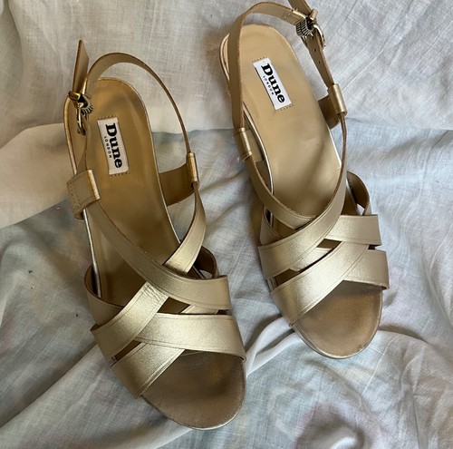 Dune kitt gold sandals - dune,