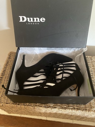 Dune amma black suede strappy - amma,